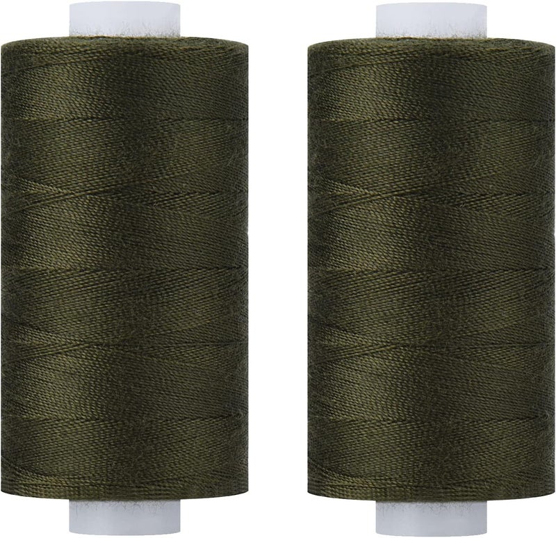 simthread All Purpose Thread Polyester 400Y Dark Olive Green - Image 1